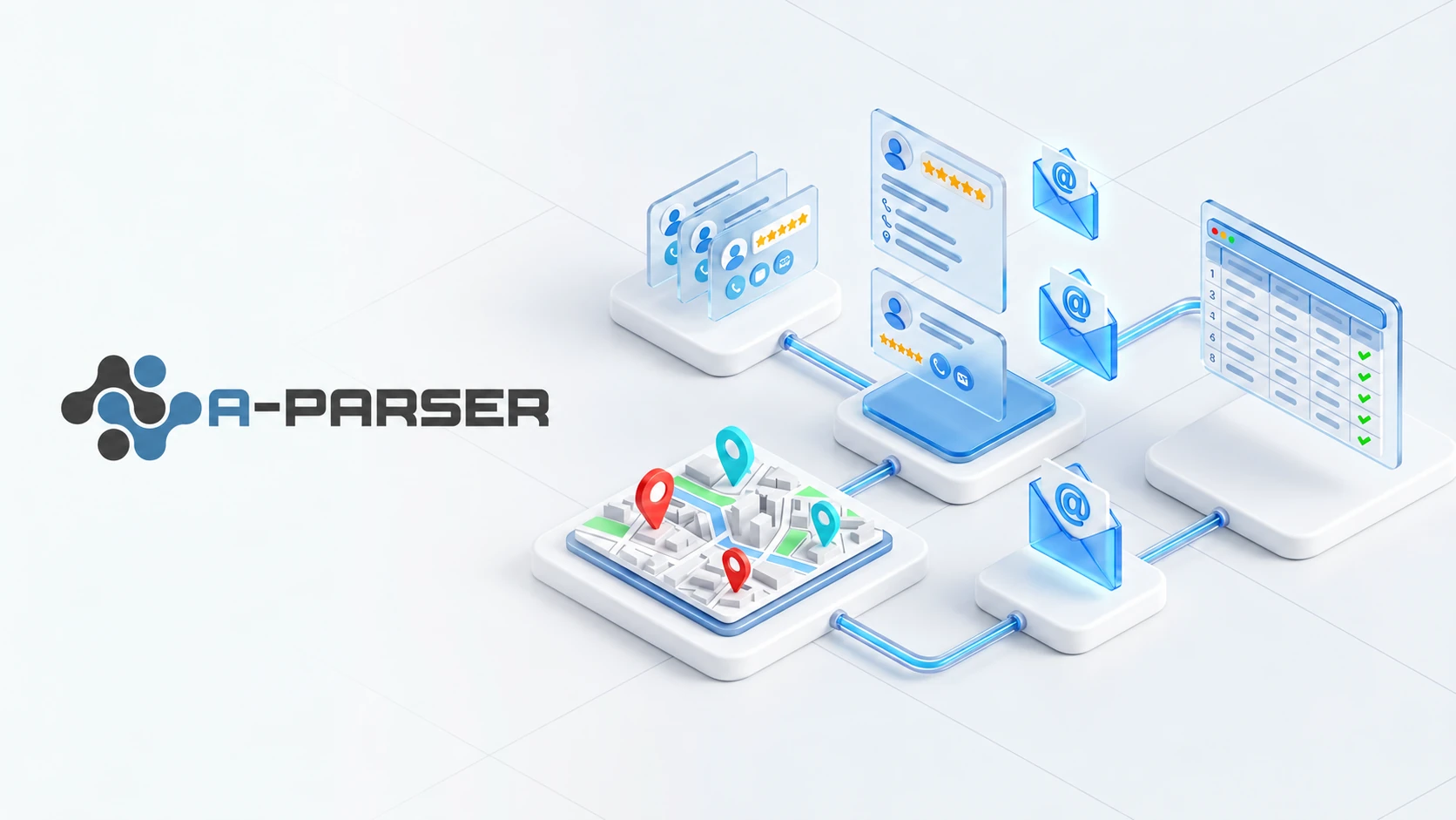 Сбор e-mail компаний из Google Maps с помощью A-Parser