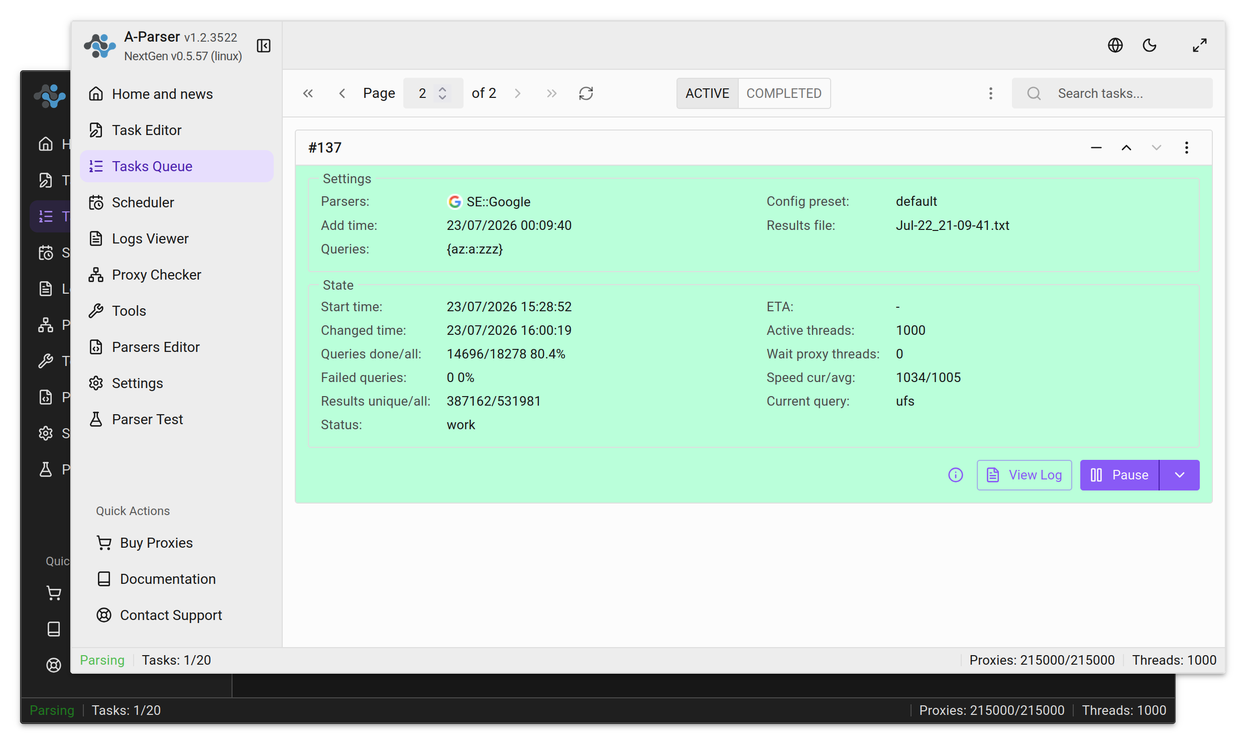 1.2.3522 — Major Release: Migration to NextGen UI, SE::Google Update, and Built-in Scraper Improvements