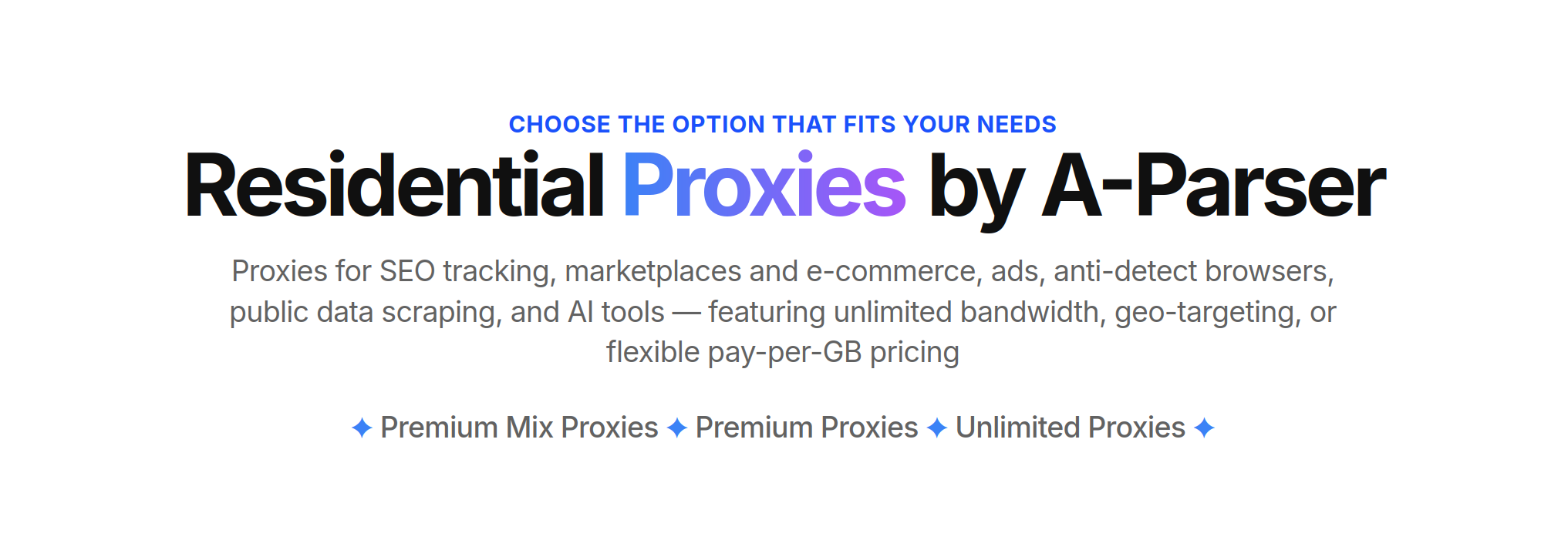A-Parser Proxies: Unlimited Traffic, Precise Geo Targeting, and World Mix